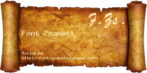 Font Zsanett névjegykártya